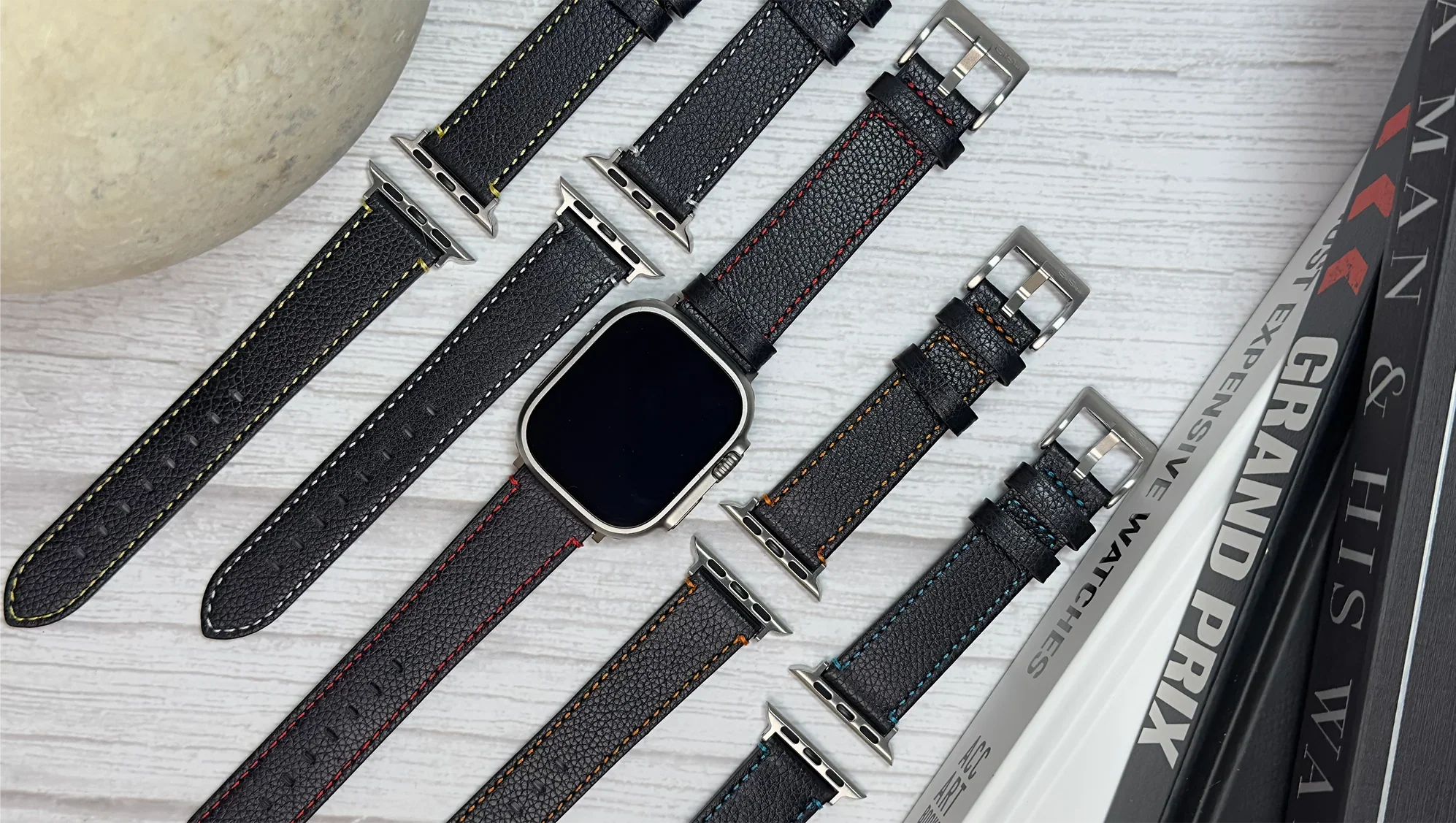 Leather Contrast Stitch - Apple Watch ULTRA Bands