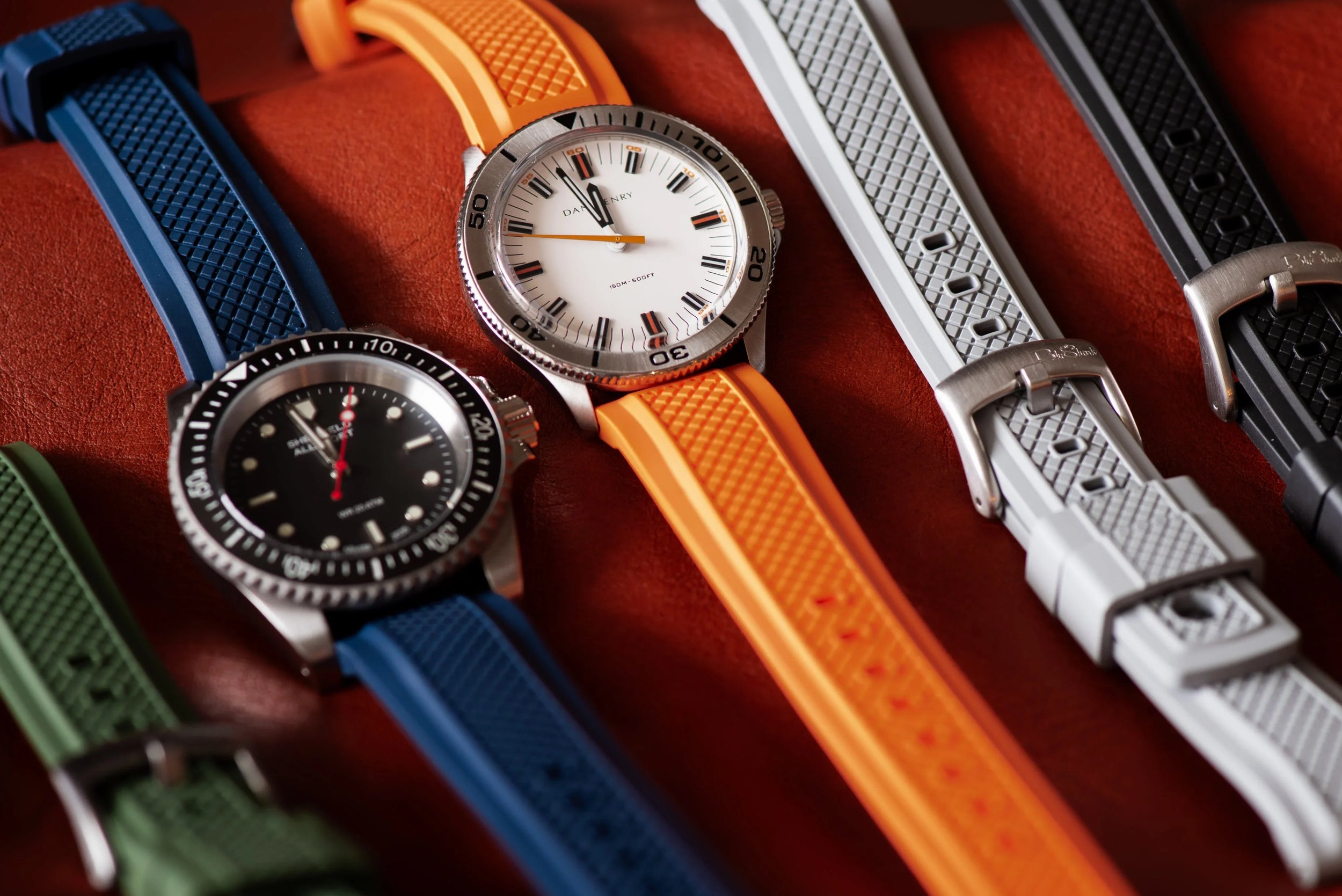 Crosshatch Rubber Watch Bands