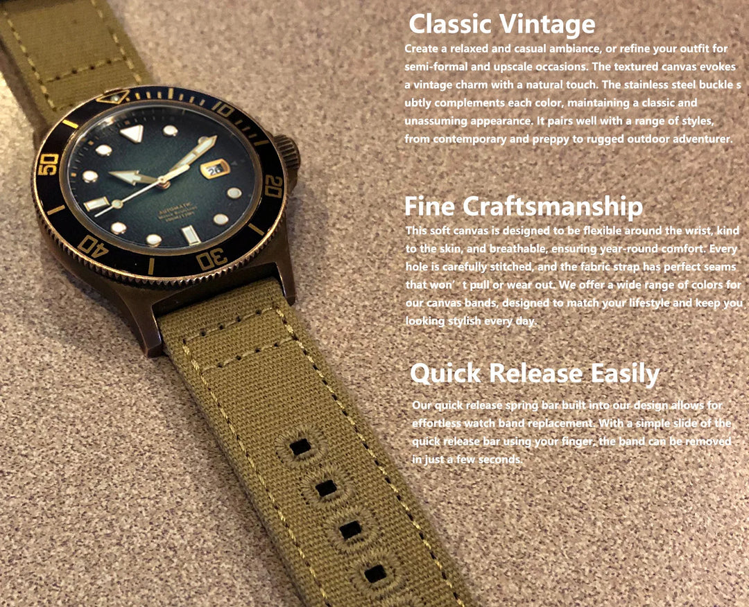 SAMCO Canvas Strap 20–22mm Unisex