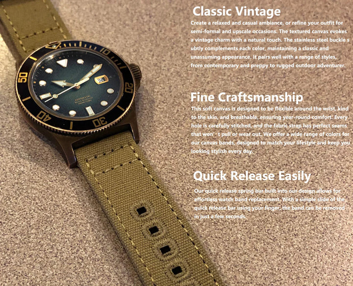 SAMCO Canvas Strap 20–22mm Unisex