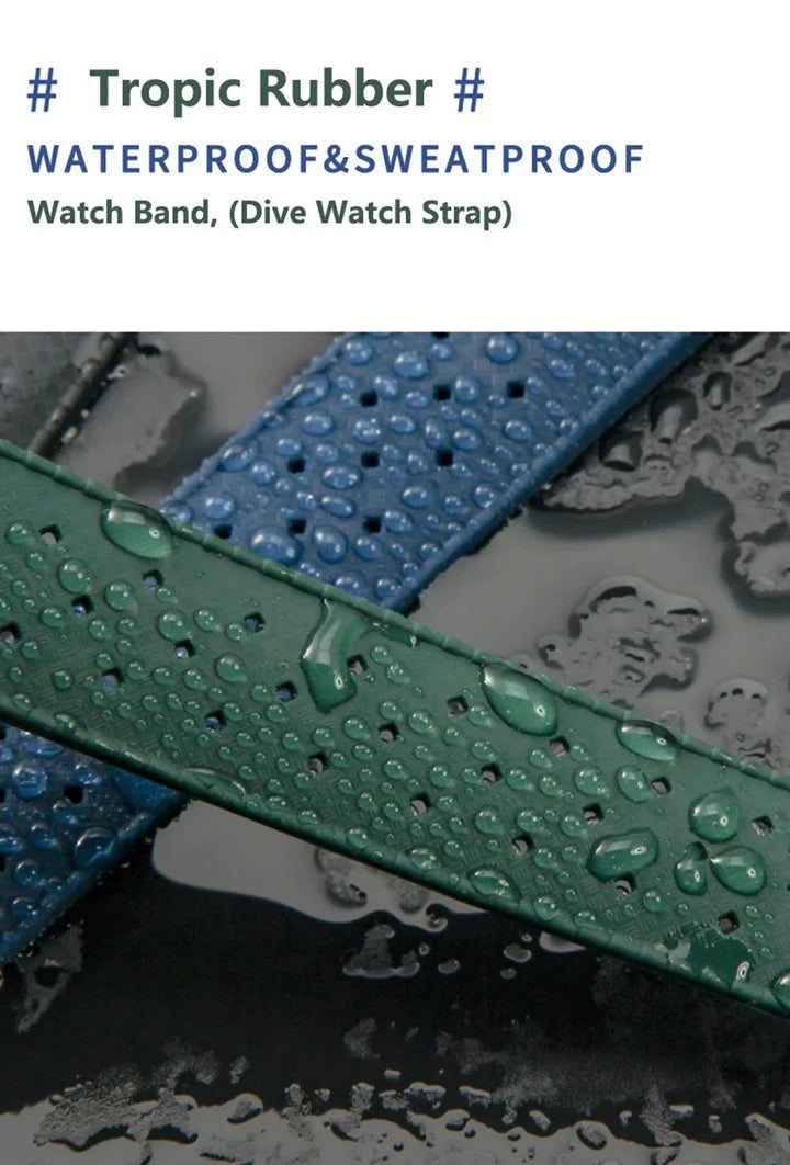 Tropical Silicone Watch Band 18–22mm (Quick Release)