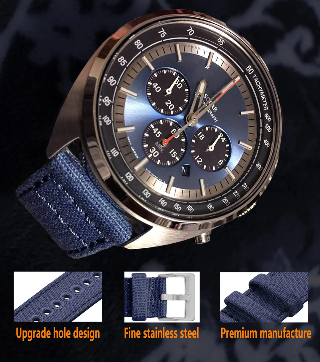 Quick-Release Canvas Strap 20/22mm