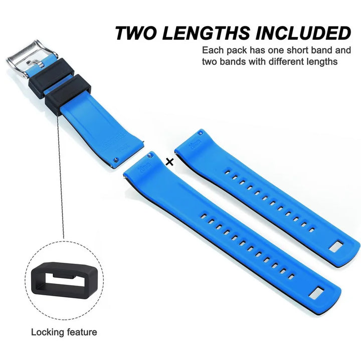 Hemsut Smart Silicone Watch Bands 18mm 20mm 22mm  Quick Release Rubber For Galaxy  Watch Strap  Man Women Soft Replacement