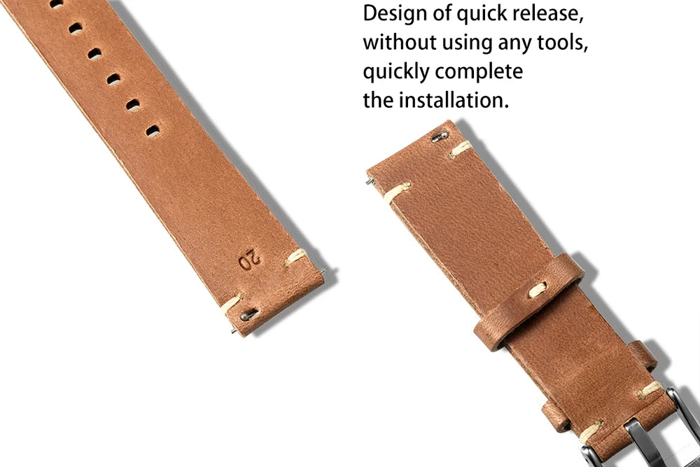 HEMSUT Horween Chromexcel Leather Watch Strap 19-22mm