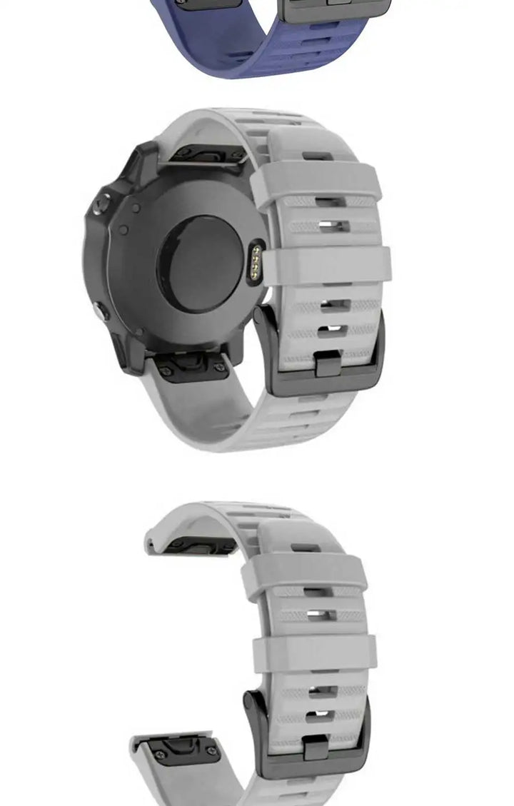 Quick-Release Silicone Sport Strap for Garmin Fenix & Forerunner (20-26mm)