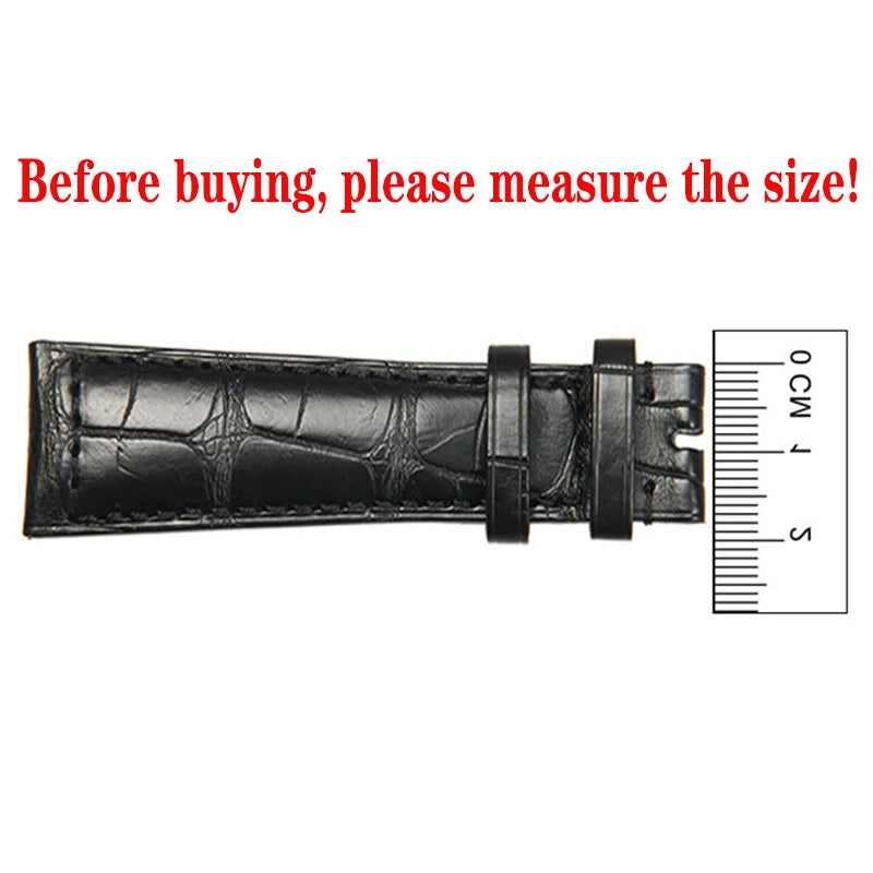 Metal Watch Band with Buckle – 14–24mm Stainless Steel Strap (Silver/Black)