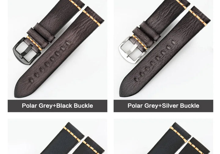 Handmade Vintage Leather Watch Strap 18–24mm – MAIKES