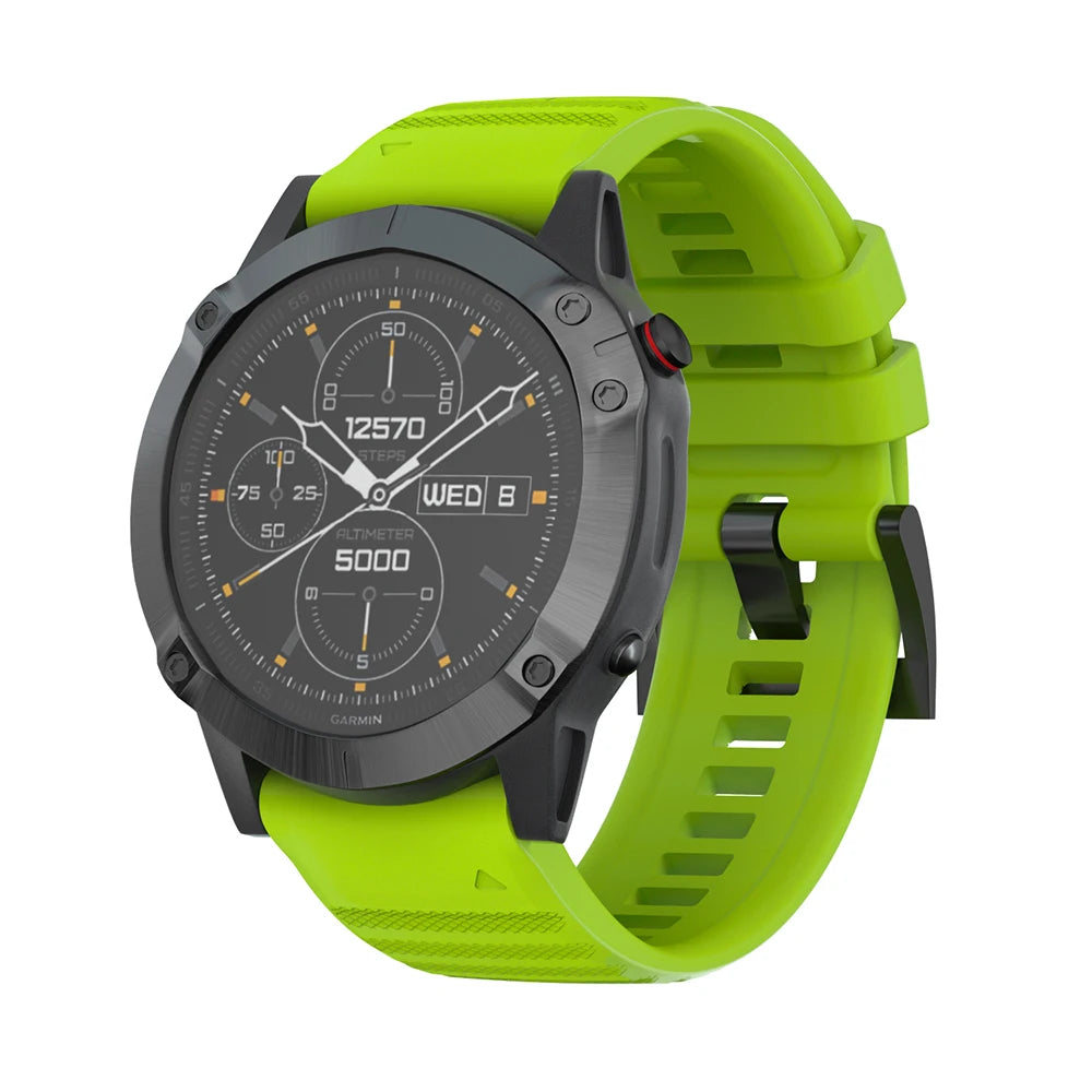 Quick-Fit Silicone Watch Strap – 22–26mm for Garmin Fenix & Epix