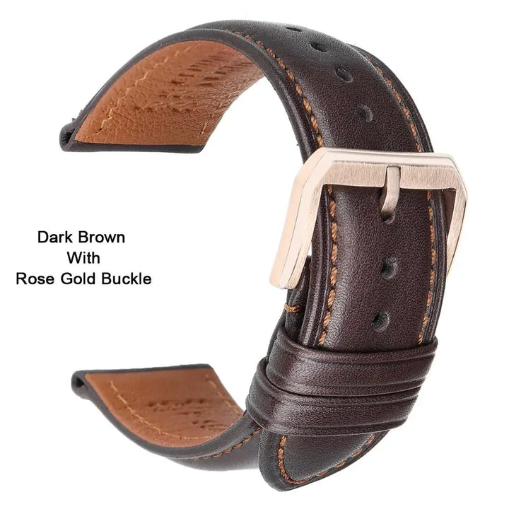 MAIKES luxury Genuine Leather Watch Band Soft Cowhide Leather Strap Bracelet For MIDO TISSOT Casio Watchbands