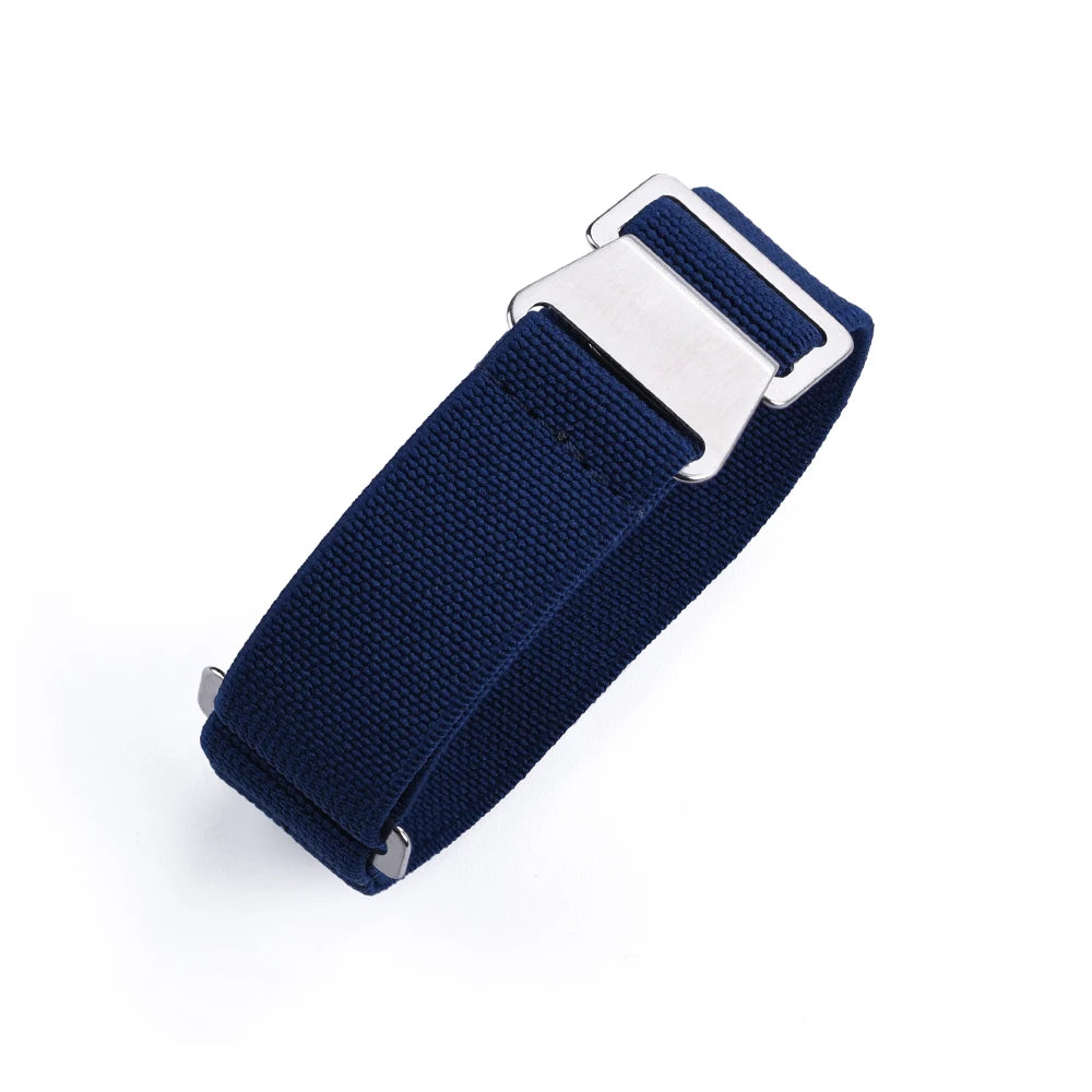 NATOBELT 60s French Troops Parachute Bag Elastic Strap 20mm 22mm Nylon Watchbands Man's Universal Smart Watch Fabric Wristband