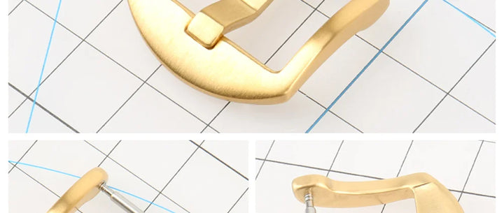 MAIKES Stainless Steel Watch Buckle 16mm 18mm 20mm 22mm 24mm Leather Strap Watch Clasp Black Rose Gold