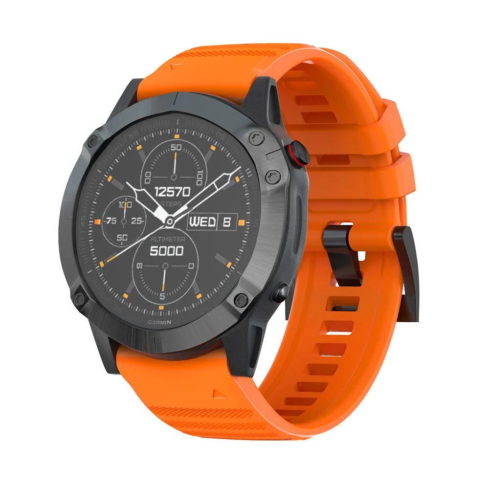 Quick-Fit Silicone Watch Strap – 22–26mm for Garmin Fenix & Epix