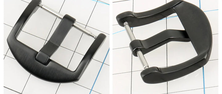 MAIKES Stainless Steel Watch Buckle 16mm 18mm 20mm 22mm 24mm Leather Strap Watch Clasp Black Rose Gold