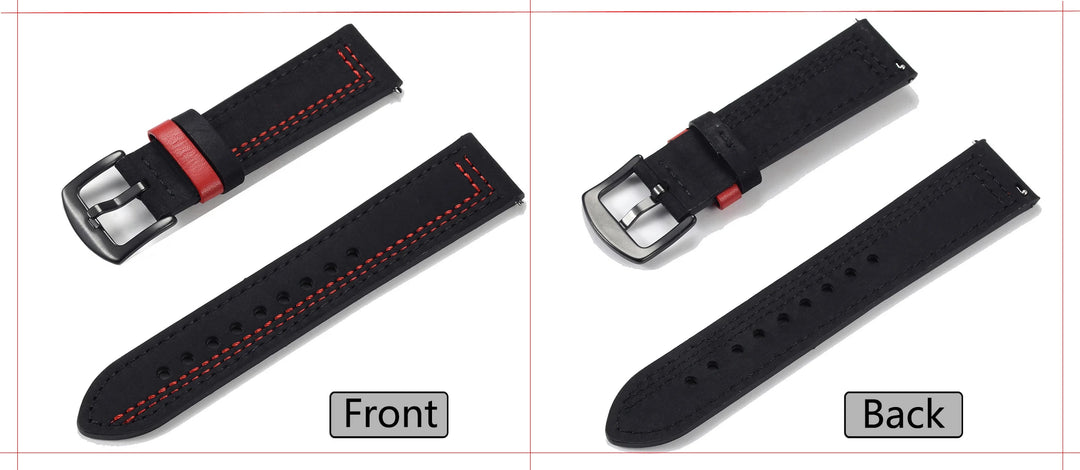 Men’s Genuine Leather Watch Band 22–24mm (Top Grain, High Quality)