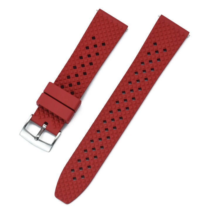 New Designed Honeycomb Fluorine FKM Rubber Strap 20mm 22mm Quick Release Watchbands For SRP777J1 Watch Replacement Wristband