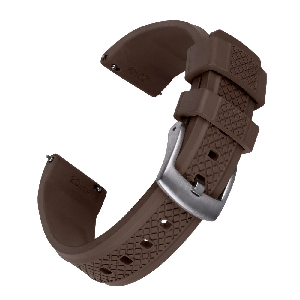 FKM Rubber Watch Strap 20/22mm for Samsung Galaxy 46mm & Huawei GT2/Amazfit GTR 47mm