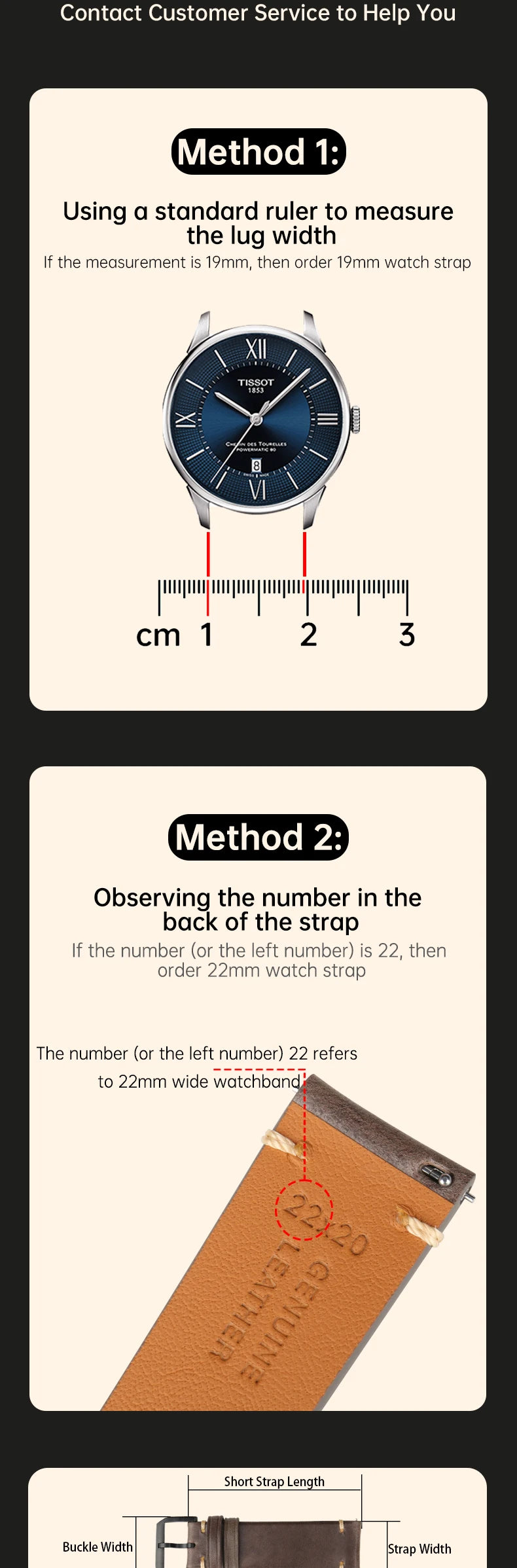 Quick Release Watchband Vintage Vegetable Tanned Cow Leather Made in Tuscany Italy Bracelet Butterfly Buckle Watch Strap