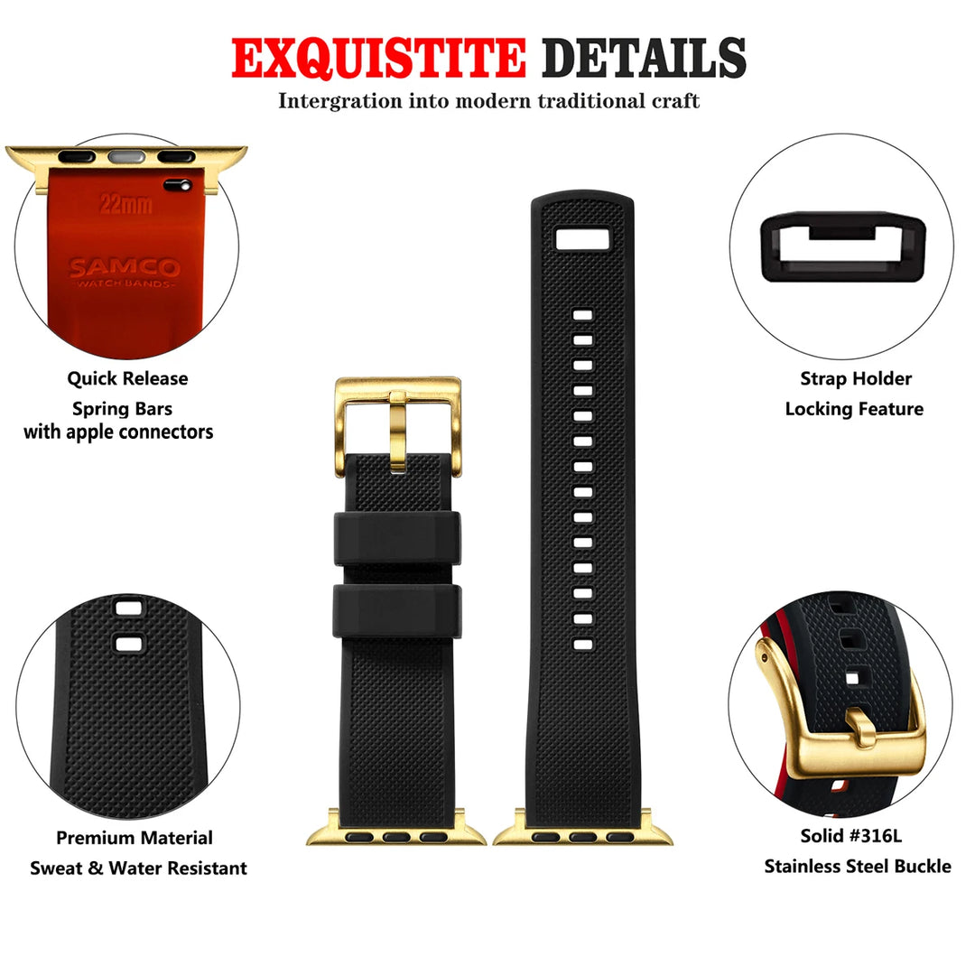 New Silicone Rubber Apple Watch Band 38–45mm
