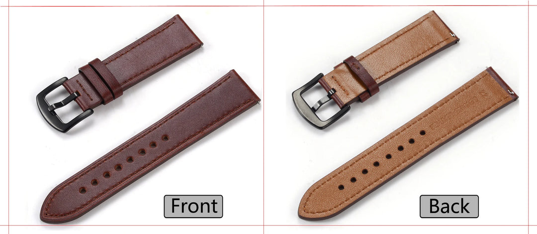 Men’s Genuine Leather Watch Band 22–24mm (Top Grain, High Quality)