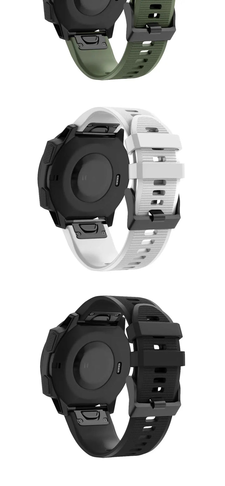 Quick-Release Silicone Sport Strap for Garmin Fenix & Forerunner