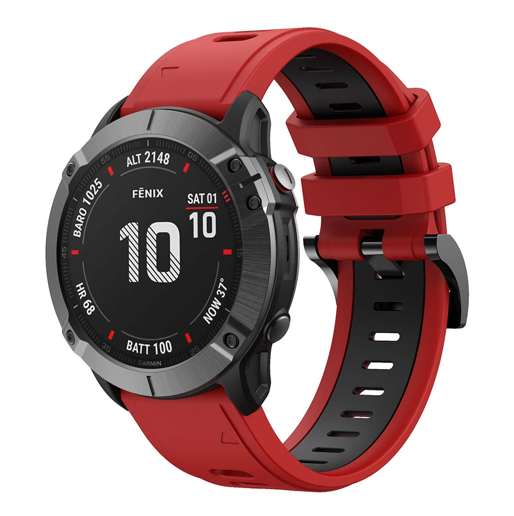 QuickFit Silicone Strap for Garmin Fenix Series (22-26mm)