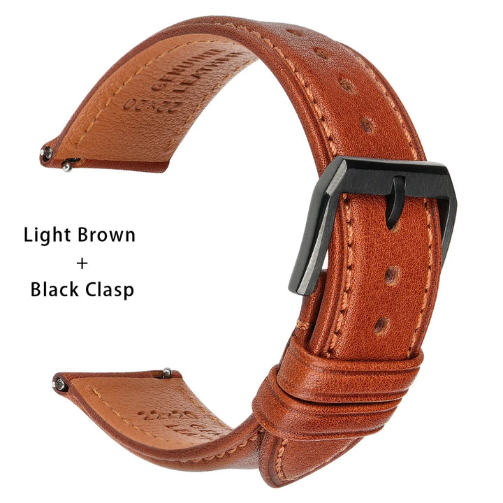 Quick Release Leather Watch Band For Tissot Seiko Longines MIDO Watch Accessories Cow Leather Strap Bracelet Watchband