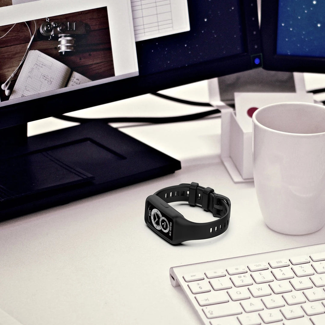 Silicone Strap with Case for Huawei Band 6/7 & Honor Band 6/7