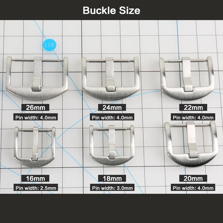 MAIKES Stainless Steel Watch Buckle 16mm 18mm 20mm 22mm 24mm Leather Strap Watch Clasp Black Rose Gold