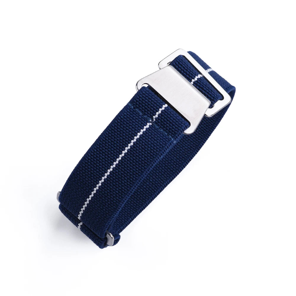 NATOBELT 60s French Troops Parachute Bag Elastic Strap 20mm 22mm Nylon Watchbands Man's Universal Smart Watch Fabric Wristband