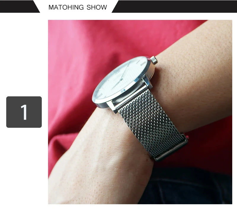 Premium Stainless Steel Watch Strap 18–22mm Quick Release