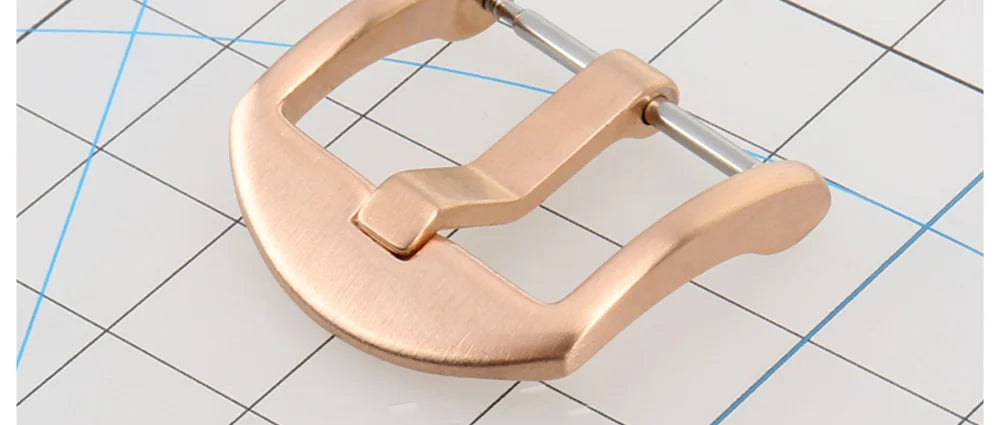 MAIKES Stainless Steel Watch Buckle 16mm 18mm 20mm 22mm 24mm Leather Strap Watch Clasp Black Rose Gold