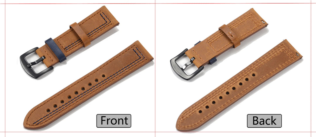Vintage Genuine Leather Watch Strap 20/22mm