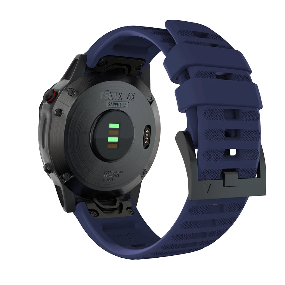 Quick-Fit Silicone Watch Strap – 22–26mm for Garmin Fenix & Epix