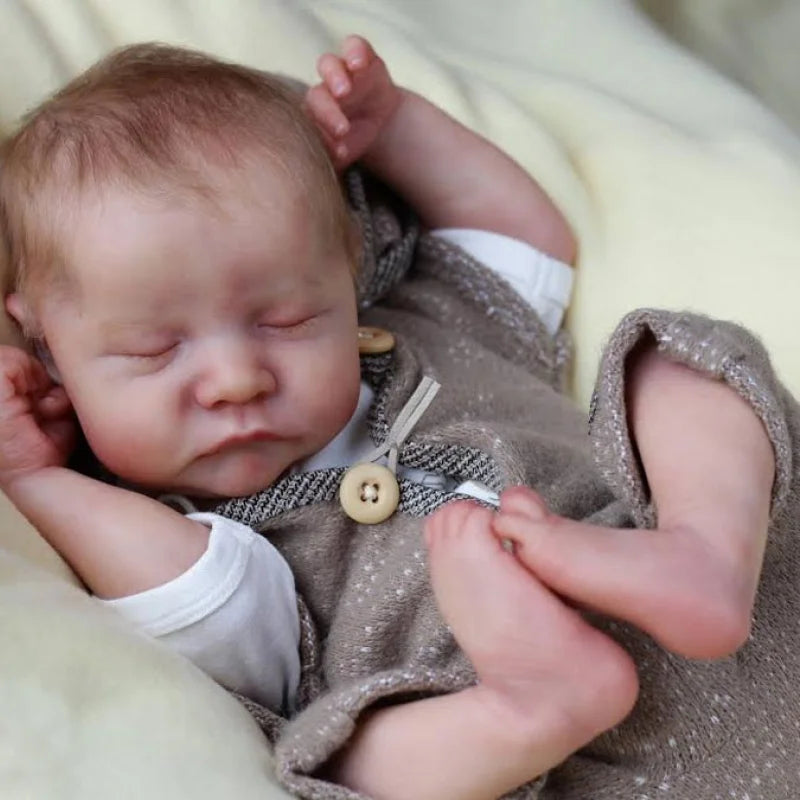 17″ Levi Sleeping Reborn Doll Kit – Unpainted Vinyl DIY Parts