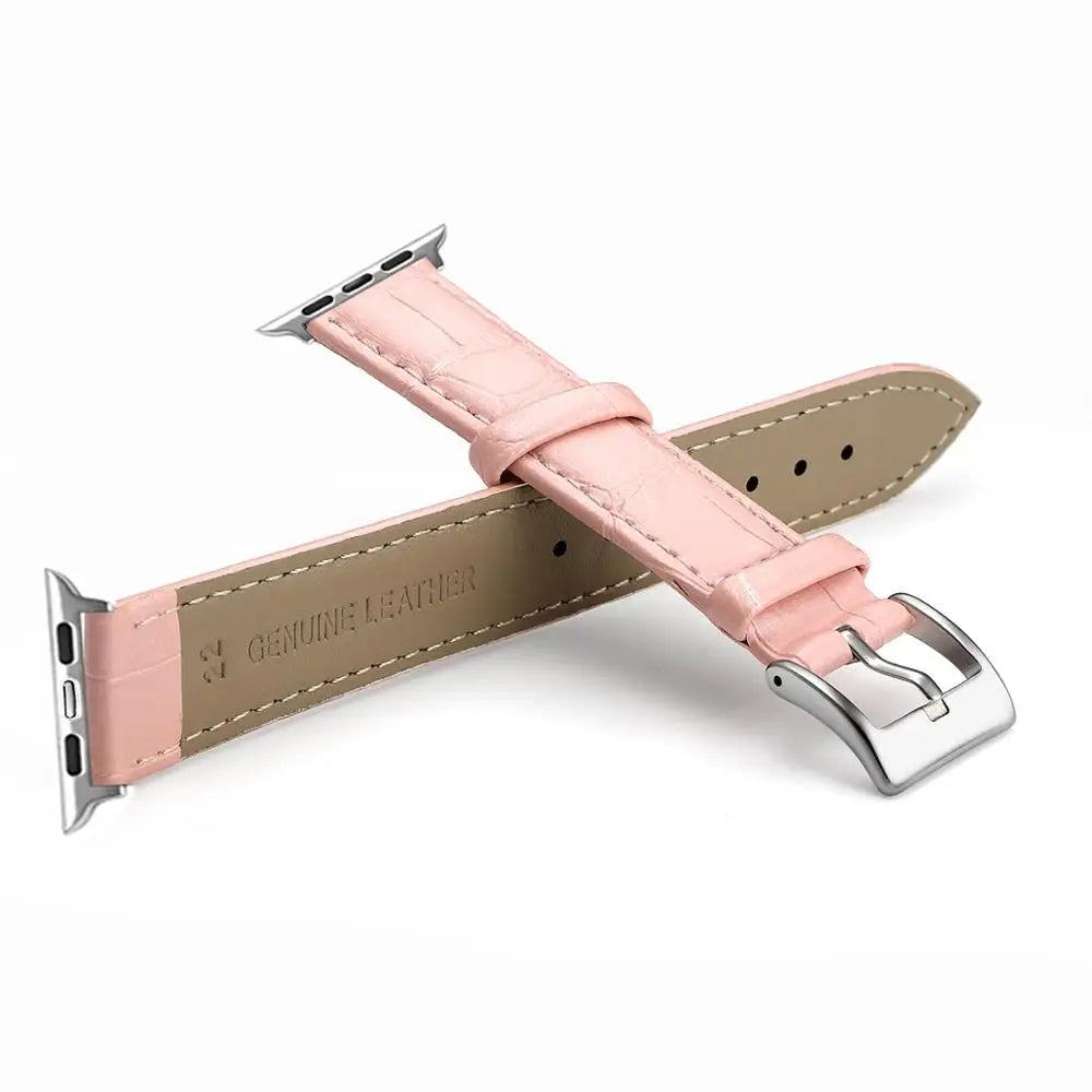 Leather Apple Watch Band (38/42mm, Series 3–6/SE Compatible)