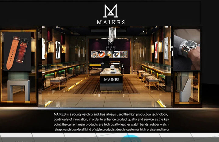 MAIKES Stainless Steel Watch Clasp 16mm 18mm 20mm 22mm Black Rose Gold Watch Buckle For Leather Watch Band