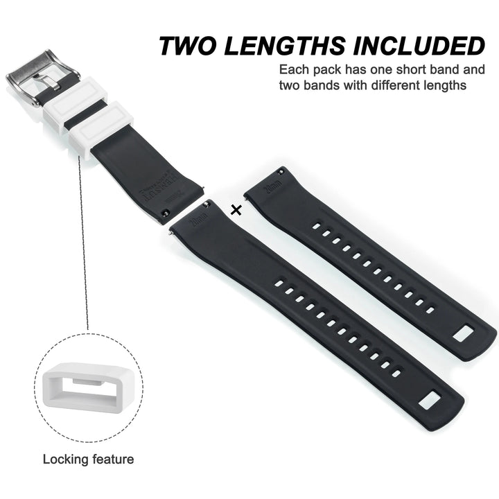 Hemsut  Silicone Smart  Watch Bands, 18mm 20mm 22mm Quick Release Rubber Watch Strap for Man Women Soft Replacement