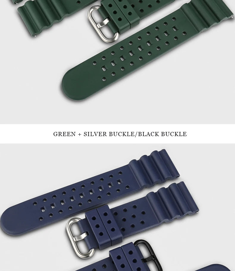 Rubber Watch Bands Quick Release 20mm 22mm 24mm Watch Accessories Orange Sport Watch Strap Smart Watch Bracelet Belt For Casio