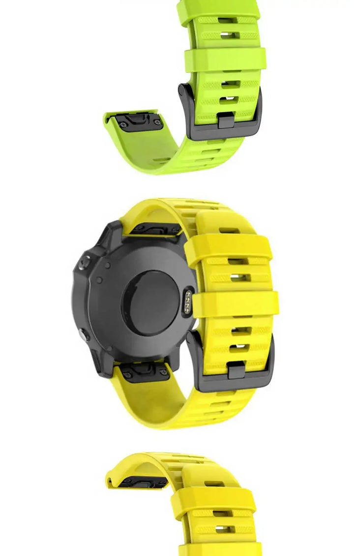 Quick-Release Silicone Sport Strap for Garmin Fenix & Forerunner (20-26mm)