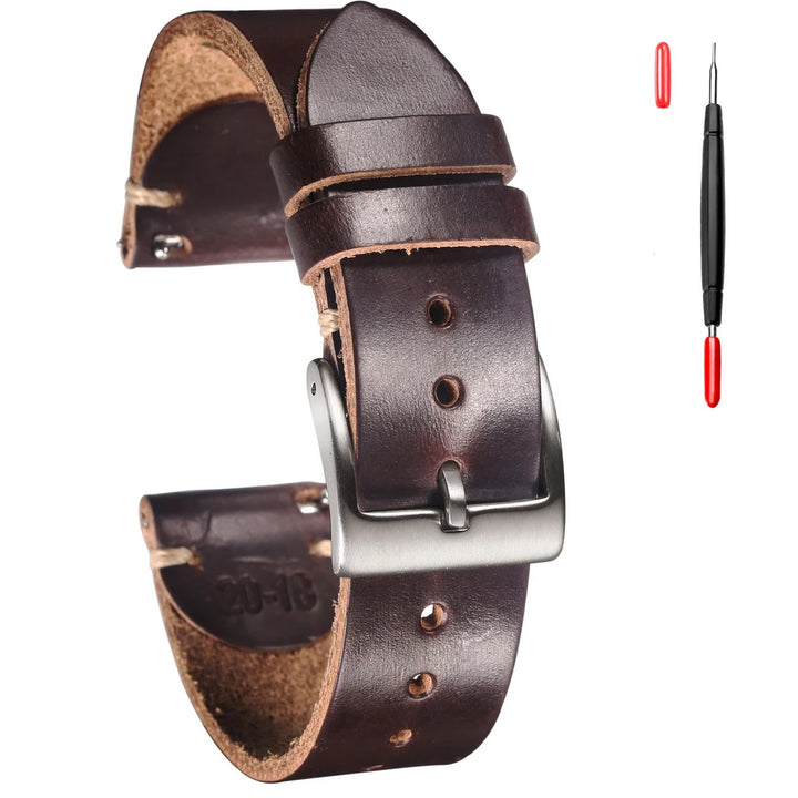 Horween CXL Genuine Leather Watch Strap 18–22mm Quick Release