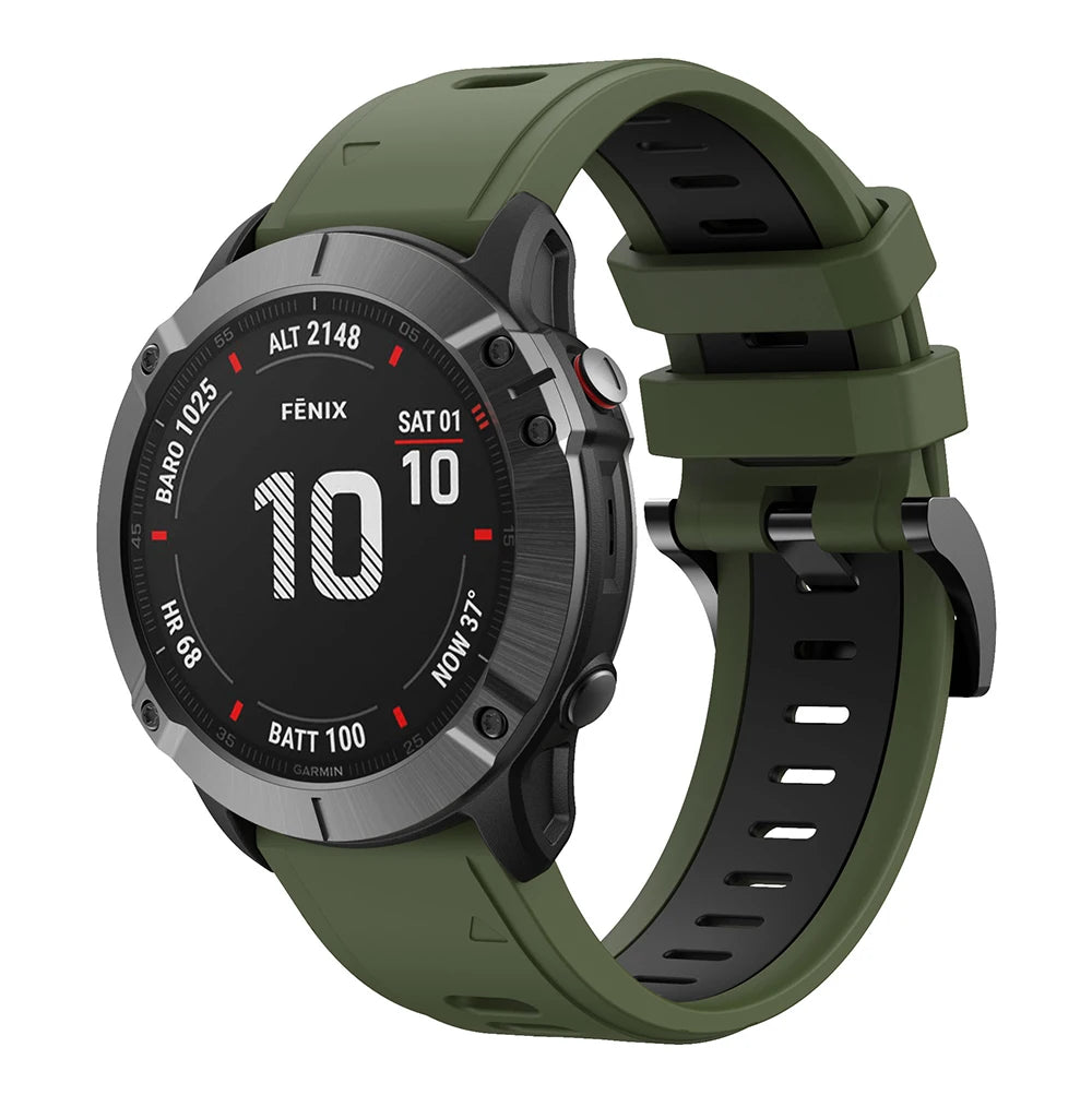 QuickFit Silicone Strap for Garmin Fenix Series (22-26mm)