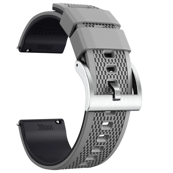 Hemsut  Silicone Smart  Watch Bands, 18mm 20mm 22mm Quick Release Rubber Watch Strap for Man Women Soft Replacement