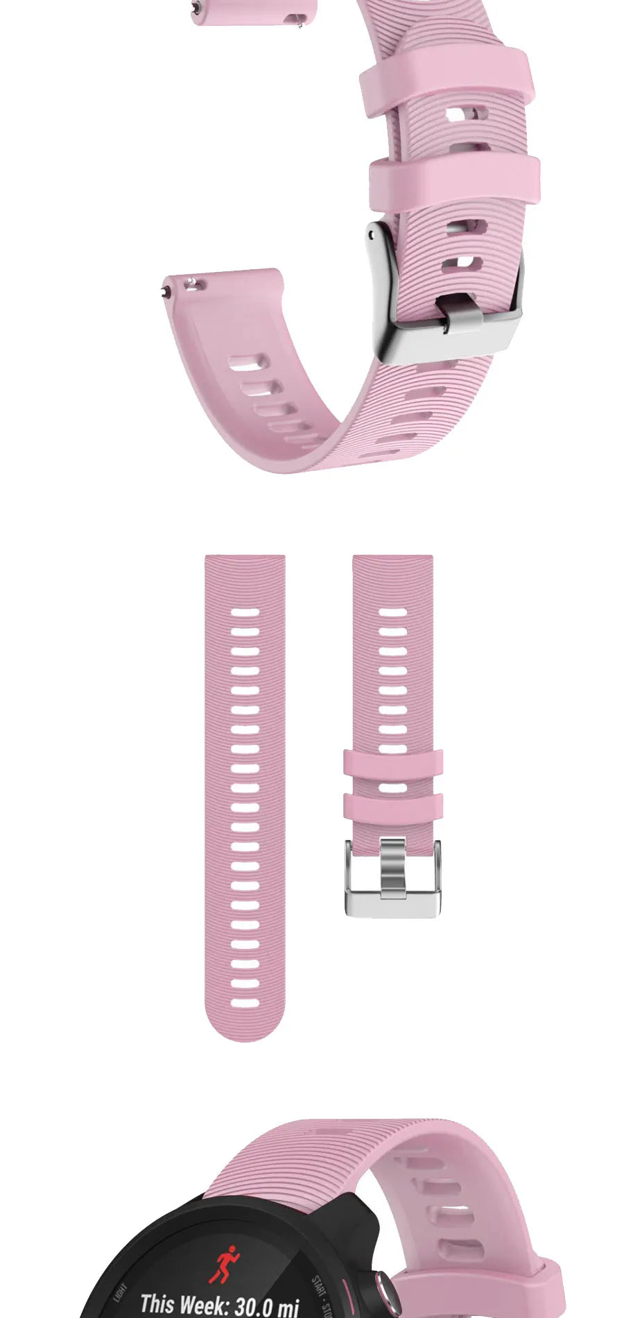 Colorful 20mm Silicone Strap for Garmin Forerunner & Vivomove