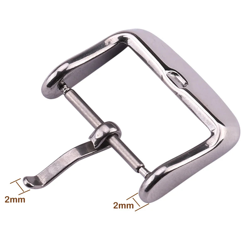Stainless Steel Watch Strap Buckle Women Men Silver Gold Black Solid  Metal Watchband Clasp 16mm 18mm 20mm 22mm 24mm Accessories