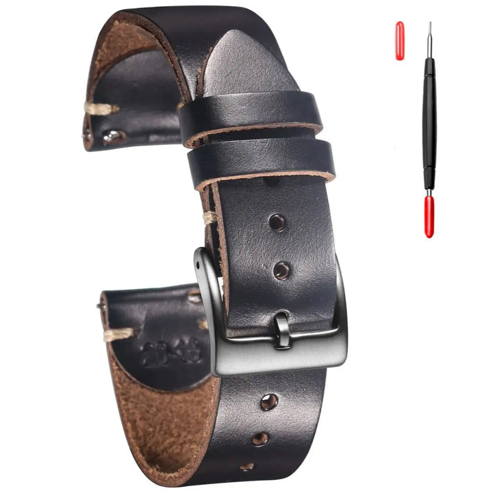Genuine Horween CXL Leather Watch Strap 18–22mm Quick Release