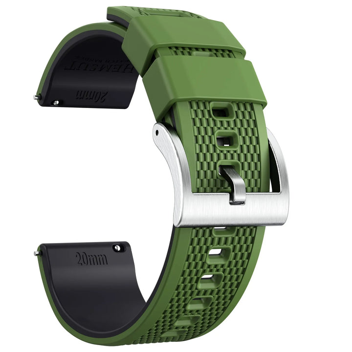 Hemsut Smart Silicone Watch Bands 18mm 20mm 22mm  Quick Release Rubber For Galaxy  Watch Strap  Man Women Soft Replacement