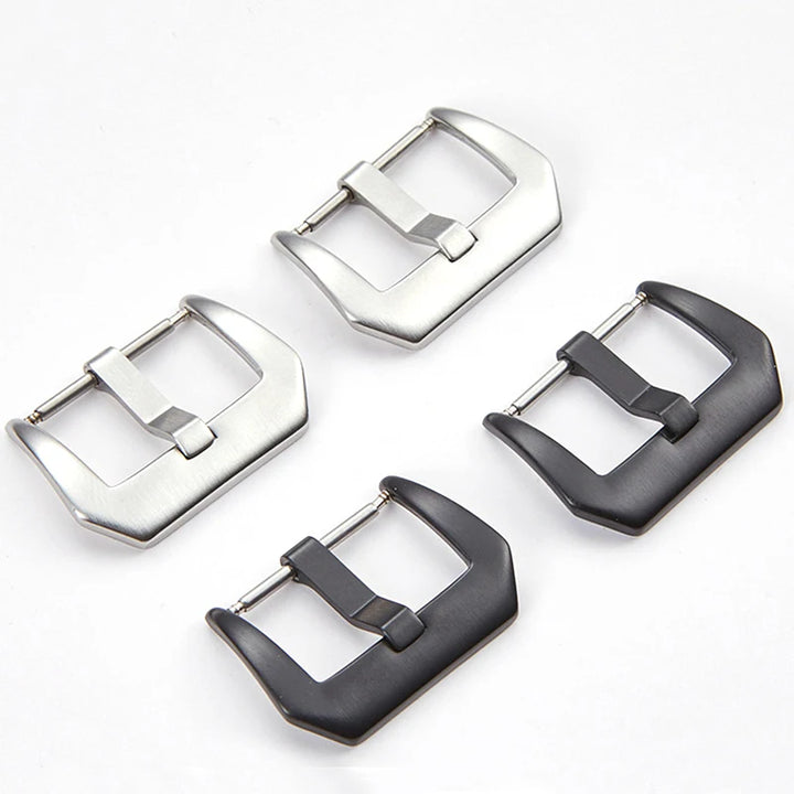 316L Stainless Steel Watch Buckle (16-26mm) – Silver & Black