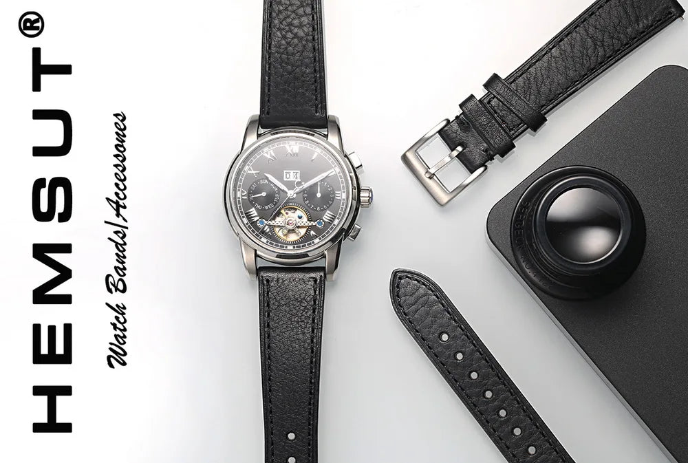 HEMSUT Handmade Italian Cowhide Leather Watch Strap 18-22mm