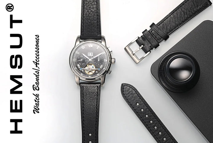 HEMSUT Italy Genuine Leather Watch Strap – Vintage, Handmade, Quick Release (18/20/22mm)