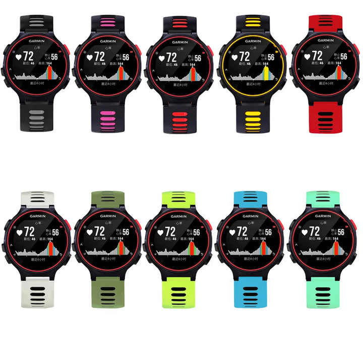 Silicone Smart Watch Band for Garmin Forerunner 220/230/235/620/630/735XT